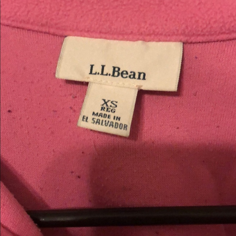 LL Bean Pink Quarter-Zip Fleece - Picture 3 of 4